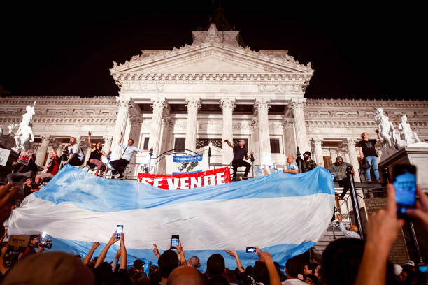 Protesto na Argentina. Foto: Getty Images.