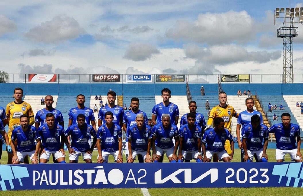 Elenco do Rio Claro na Série A2 de 2023. Foto: Diário de Rio Claro.