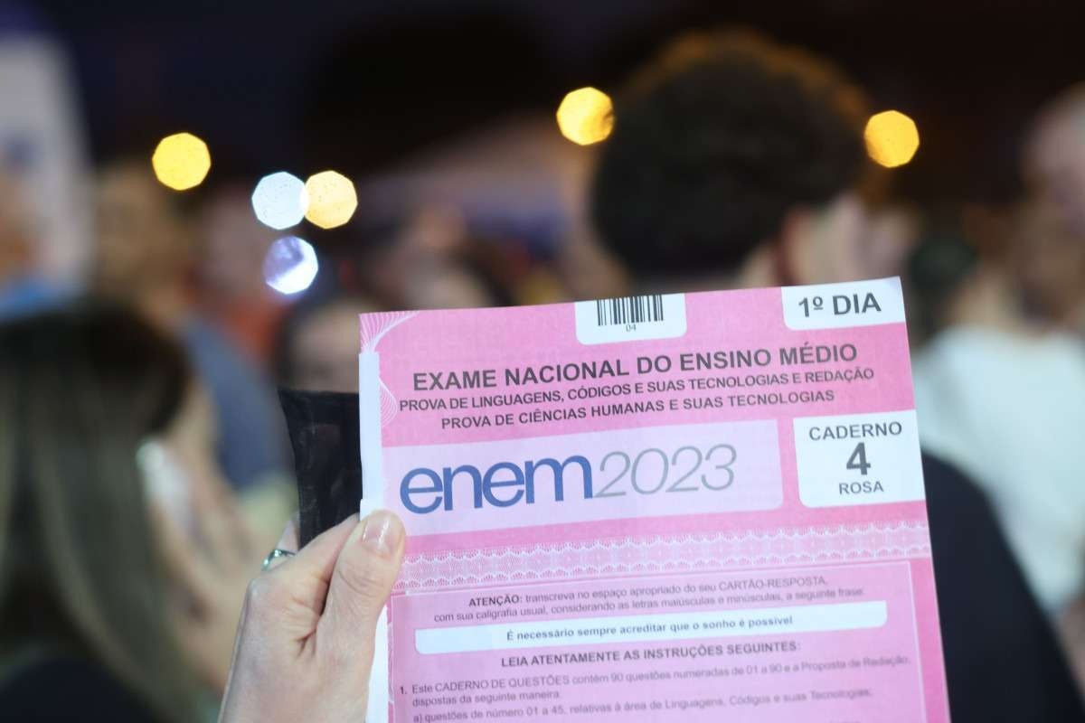 Caderno de Provas do ENEM 2023. Foto: Correio Braziliense.