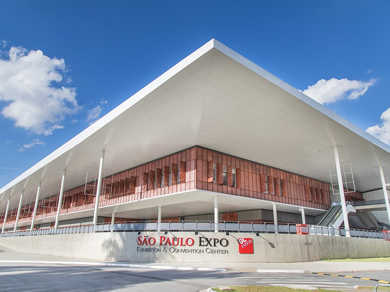 Pavilhão onde acontece a ExpoRevestir. Foto: ExpoRevestir.