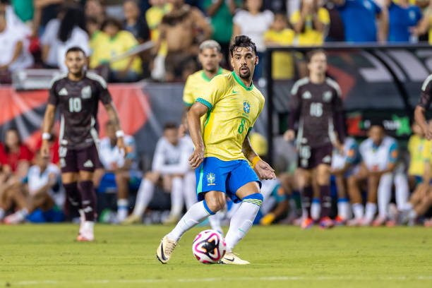 Lucas Paquetá na partida contra o México. Foto: Getty Image.