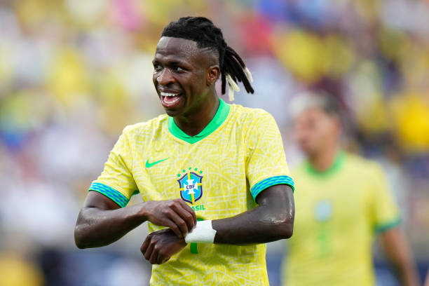 Vinícius Júnior no amistoso contra os EUA. Foto Getty Image.